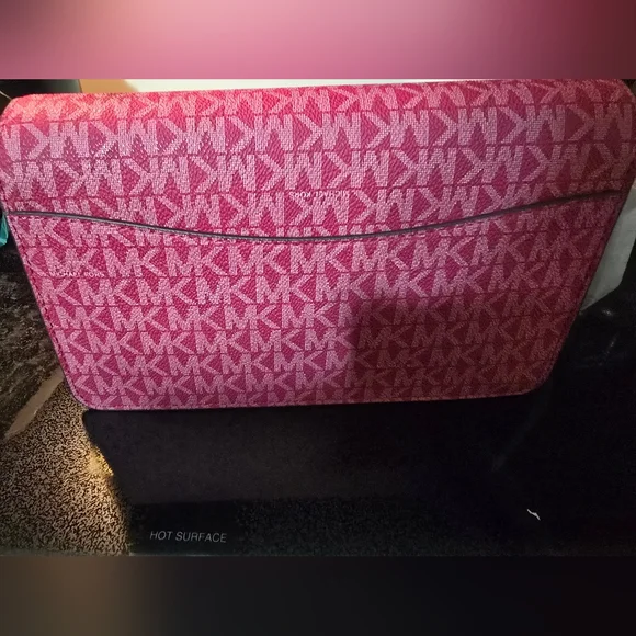 NWT Michael Kors Jet Set Crossbody bag- RASPBERRY PINK MK NEW - Picture 5 of 11